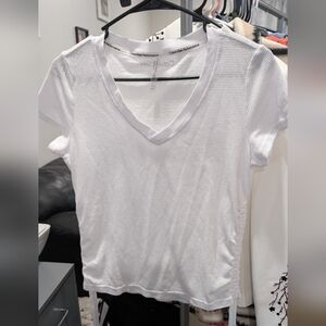 Calvin Klein Performance White V-Neck Mesh Tee